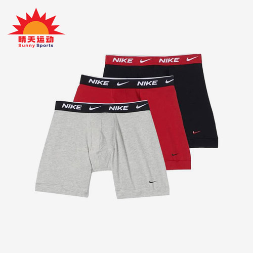 Nike/耐克正品时尚男士字母印花经典松紧腰平角内裤KE1107-012