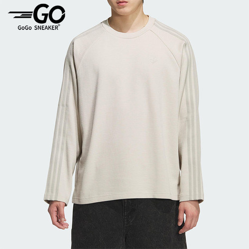 Adidas/阿迪达斯正品三叶草男士透气针织运动宽松休闲长袖KH1175