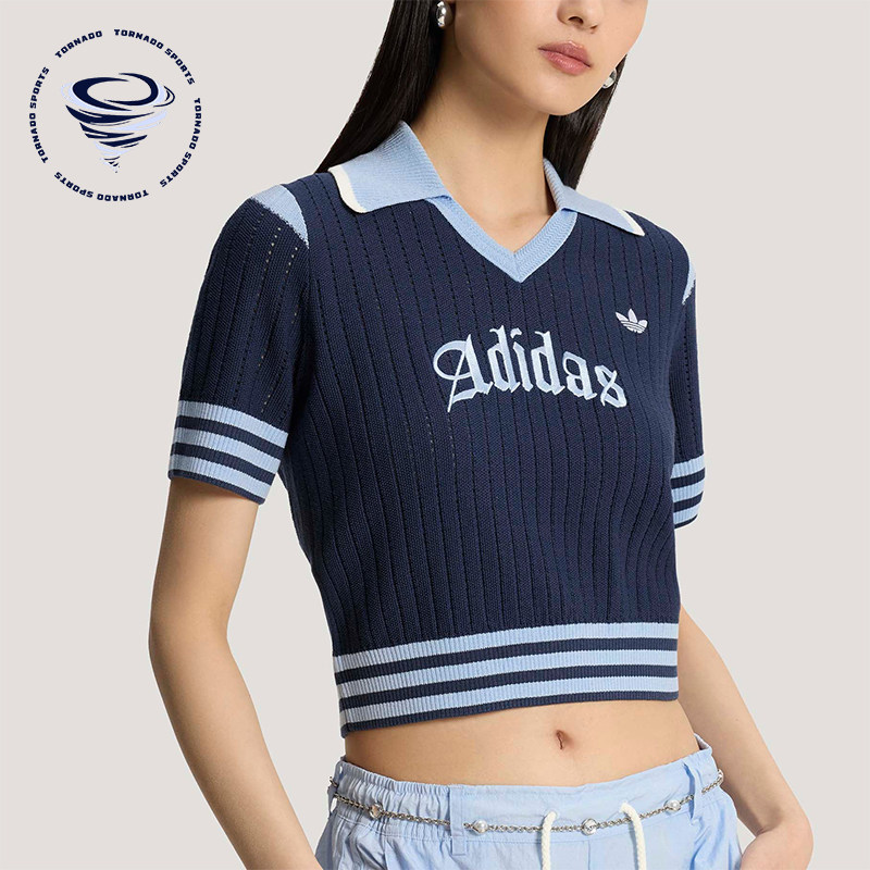 Adidas/阿迪达斯正品三叶草女士运动经典针织短袖POLO衫KT3047
