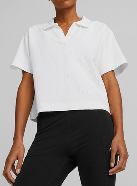 Puma/彪马正品夏季新款女士休闲翻领运动短袖POLO衫676651-02