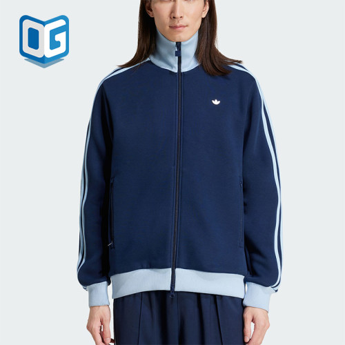 Adidas/阿迪达斯正品三叶草男士拼接宽松休闲针织外套JC6354