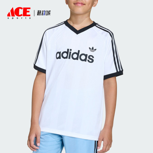 Adidas/阿迪达斯正品三叶草大童经典亲肤运动针织短袖T恤KE2841