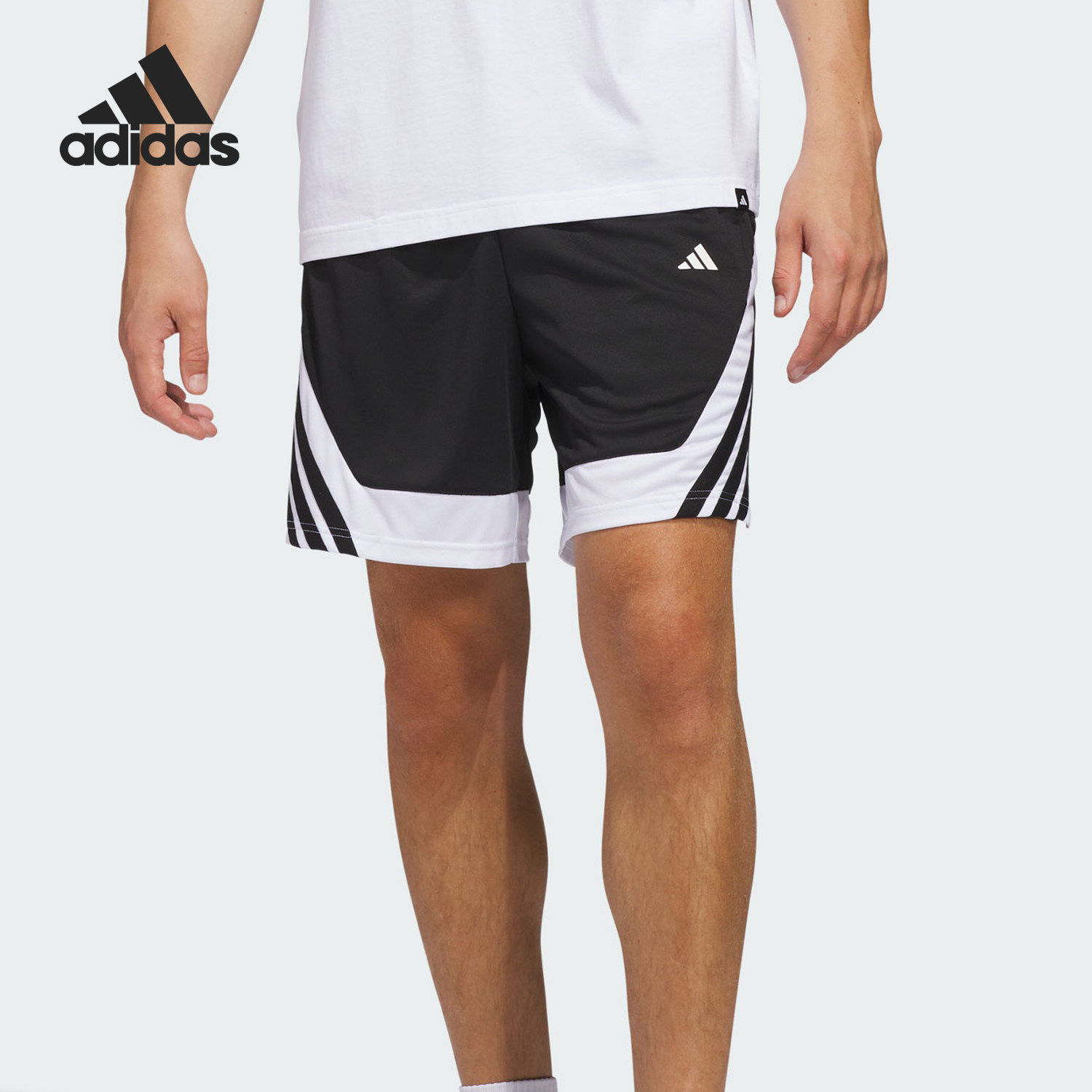 Adidas阿迪达斯正品PRO MOTION速干撞色侧开叉运动短裤篮球JZ0091