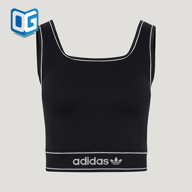 Adidas/阿迪达斯正品女士经典时尚透气休闲运动背心T恤LF4590