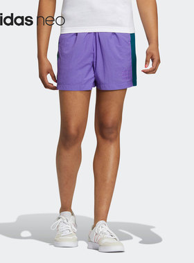 Adidas/阿迪达斯正品夏季neo梭织女子运动休闲短裤 HD9482