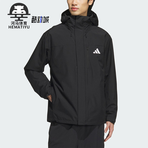 阿迪达斯男女三合一加绒连帽外套