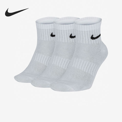 Nike/耐克正品2022春季新款男女运动休闲袜三双装SX7677-100 - 封面
