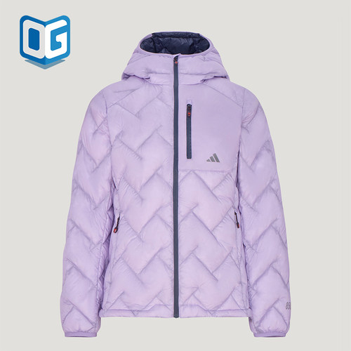 Adidas/阿迪达斯正品新款女士连帽轻便防水户外羽绒服LF3653
