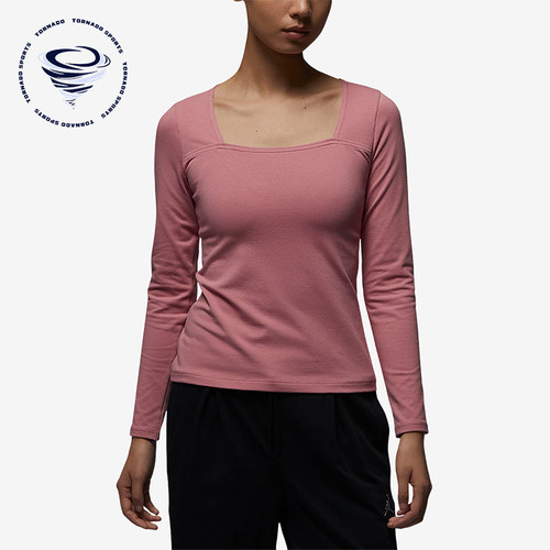 Nike/耐克正品新款女粉色训练跑步弹力合身长袖T恤FB5201-618