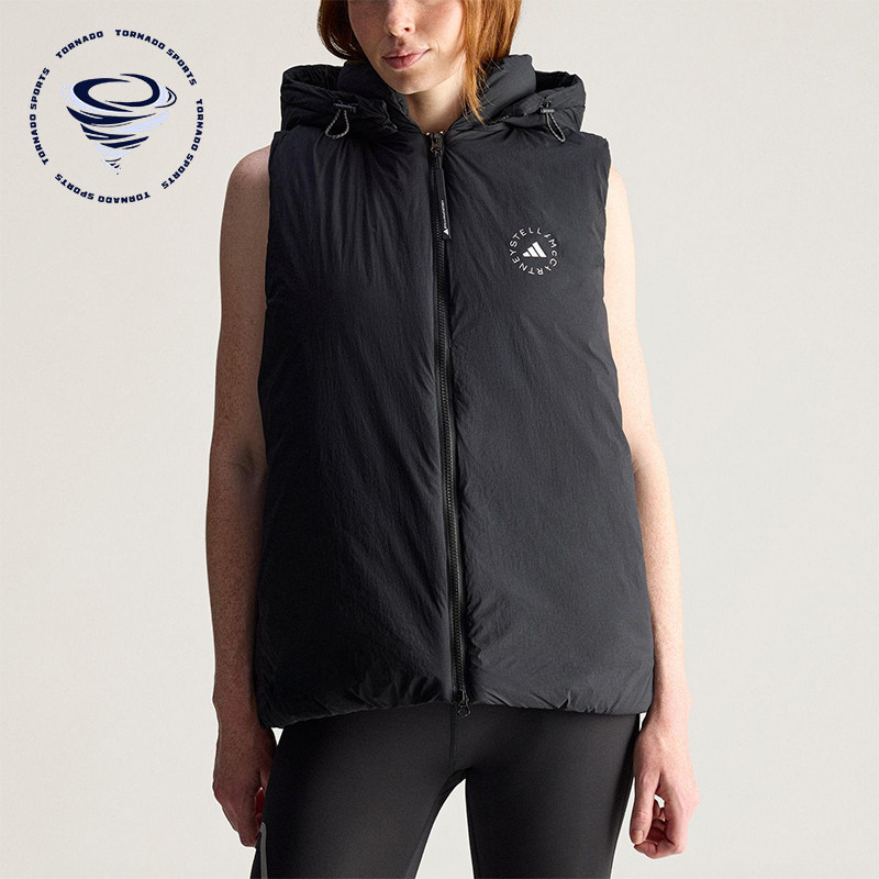Adidas/阿迪达斯正品SMCPADEDVEST新款女经典黑色马甲棉服JW2038