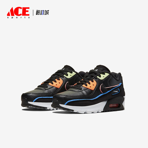 Nike/耐克正品AirMax90SE新款儿童黑色鞋跑步鞋CK4068-001