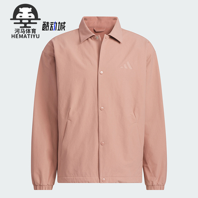 阿迪达斯男士翻领宽松保暖外套