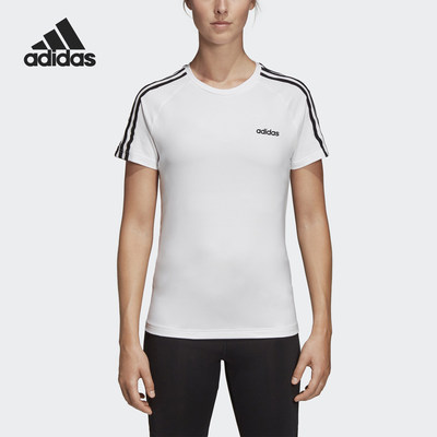 Adidas/阿迪达斯正品 W D2M 3S TEE 女子休闲运动短袖T恤DS8723
