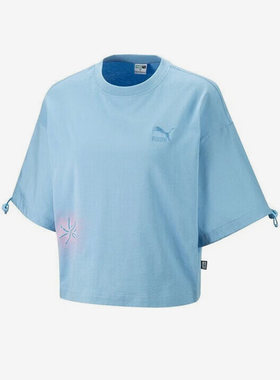 Puma/彪马正品2023年新款女子宽松透气休闲短袖T恤621936-93