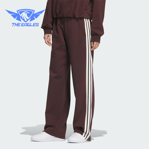 Adidas/阿迪达斯正品2025秋季款女士日常针织直筒运动长裤KB7588