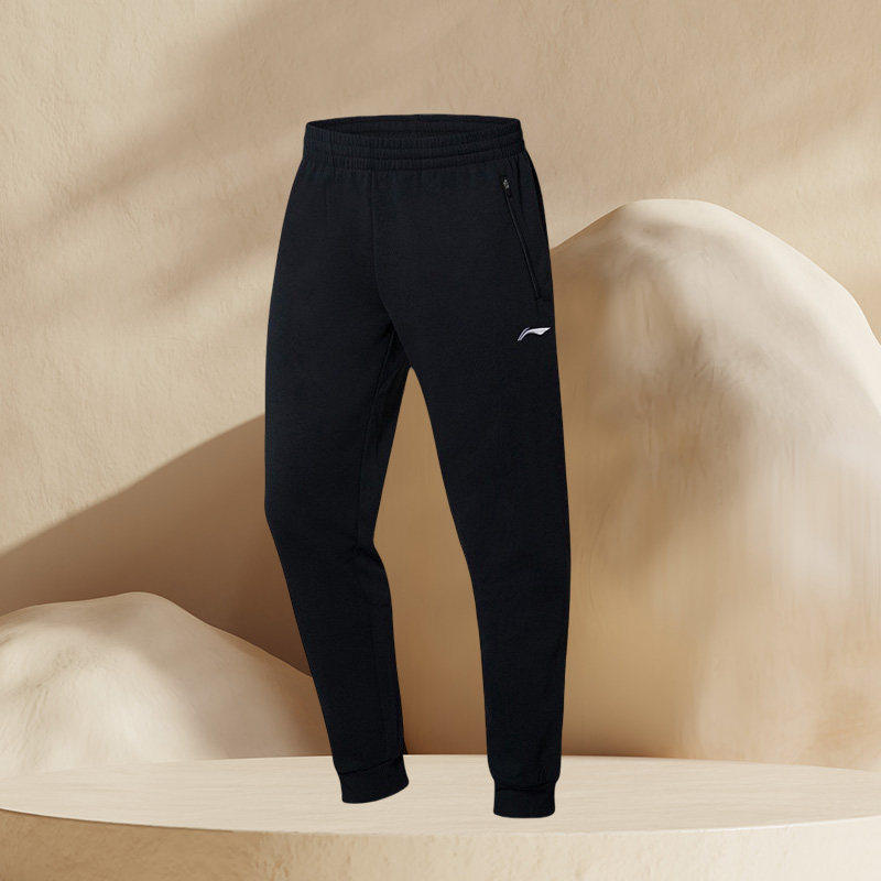 李宁运动裤男子冬季加绒收口小脚防风保暖舒适卫裤AKLR807