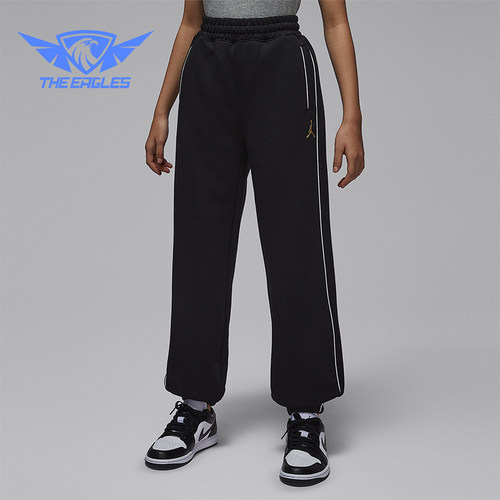 Nike/耐克正品JORDAN大童休闲运动束脚刺绣针织长裤IR8008-010