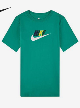 Nike/耐克正品夏季大童运动休闲透气LOGO印花短袖FN3713-324