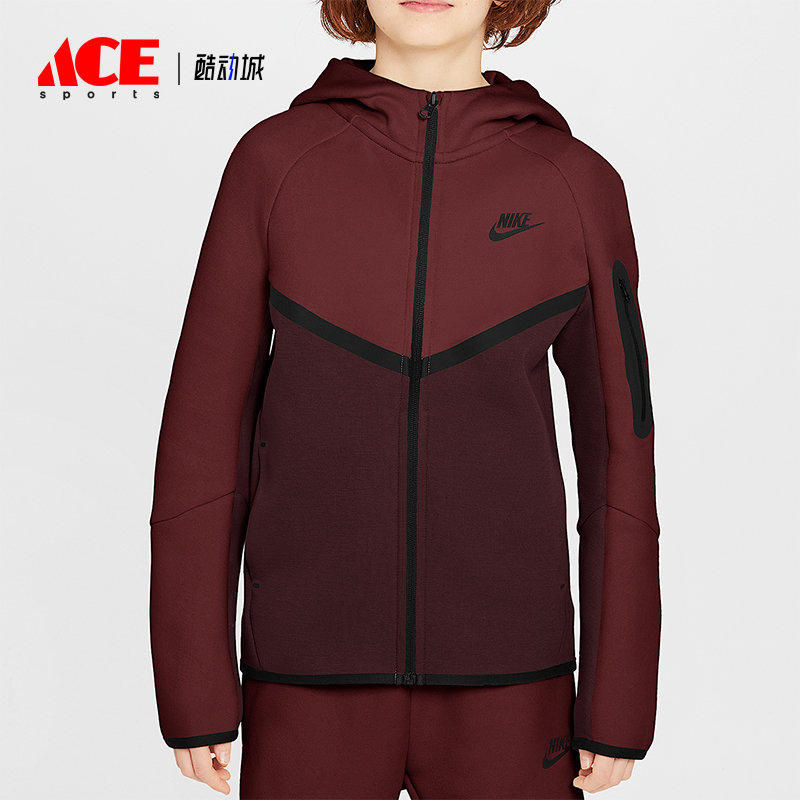 Nike/耐克正品Sportswear大童运动拼接连帽拉链外套HV5867-653