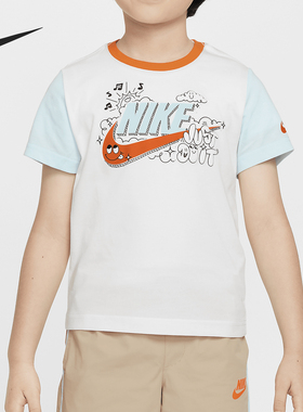 Nike/耐克正品夏季新款小童时尚圆领透气短袖T恤HM4731-474