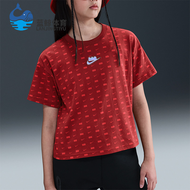 Nike/耐克正品夏季大童透气时尚潮流复古经典短袖T恤IB4463-689