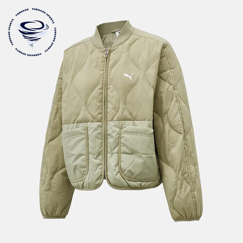 Puma/彪马正品含羽绒外套新款女浅绿色柔软经典夹克外套635502-82
