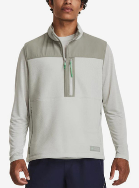 UA/安德玛正品Microfleece Maxx男士抓绒保暖运动马甲1379918-502
