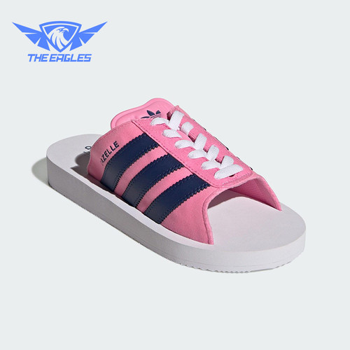 Adidas/阿迪达斯正品三叶草女士透气经典休闲轻便系带拖鞋JQ7445