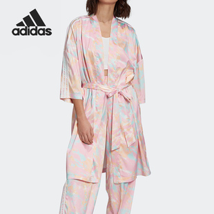 阿迪达斯正品 KIMONO SATIN GL6421 Adidas PAN 女睡衣风和服外套