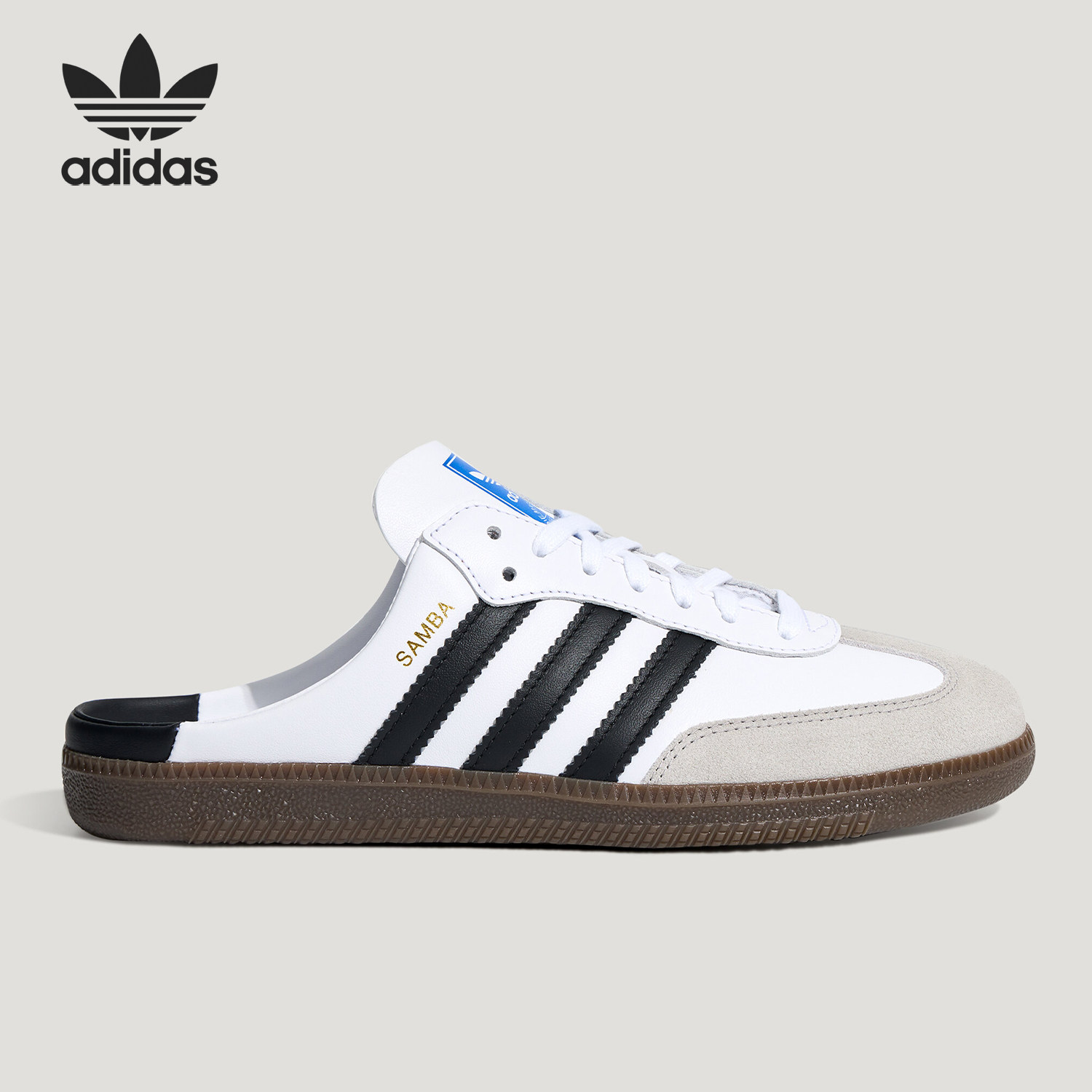 Adidas/阿迪达斯正品三叶草SAMBAOGMULE经典新款T头鞋拖鞋LB3814