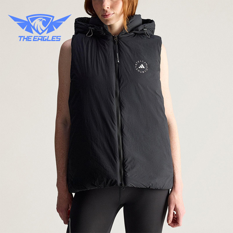 Adidas/阿迪达斯正品SMCPADEDVEST新款女经典黑色马甲棉服JW2038