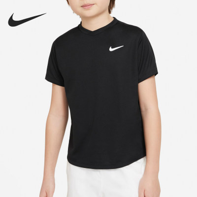 Nike/耐克正品新款大童V领常规版型柔软短袖T恤CV7565-010