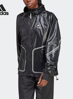 Adidas/阿迪达斯正品SMC新款女子运动宽松休闲连帽外套IC9717