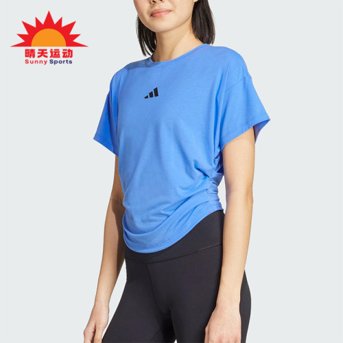 Adidas/阿迪达斯正品POWER T-SHIRT女士短款经典露腰短袖JX1192