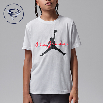 Nike/耐克正品JORDAN大童针织圆领字母印花运动T恤IU5291-100