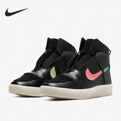 Nike/耐克正品冬季款女士高帮系带耐磨态度板鞋CI7594-001