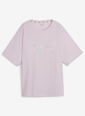 Puma/彪马正品新款女士运动训练透气印花男友风短袖525434-60