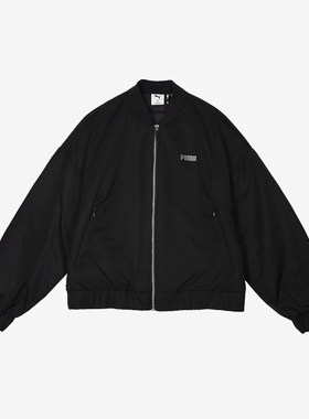 Puma/彪马正品秋冬新款女士短款简约保暖运动外套689590-01