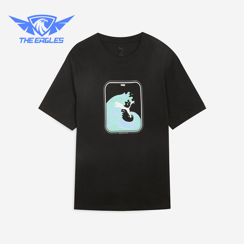 Puma/彪马正品2025夏季款男士针织图案经典休闲运动短袖676702-01