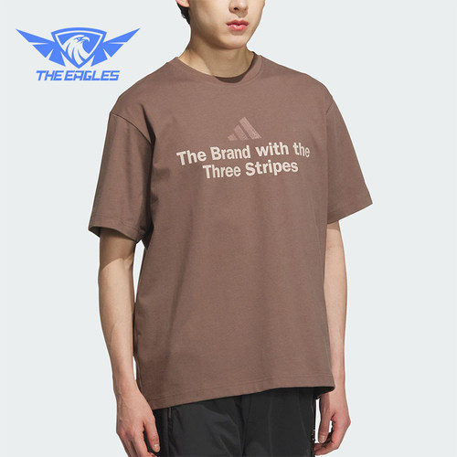 Adidas/阿迪达斯正品2025夏季款男士日常透气经典圆领短袖KF0123