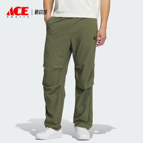 Adidas/阿迪达斯正品2025男士透气梭织运动休闲户外长裤KH3763