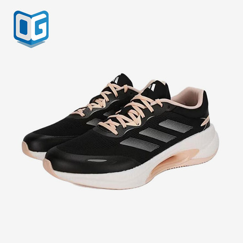 Adidas/阿迪达斯正品VELOSTAR新款女黑粉色经典低帮跑步鞋KH5344