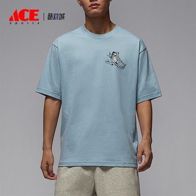 Nike/耐克正品Jordan男士印花柔软透气经典运动短袖HQ8973-427