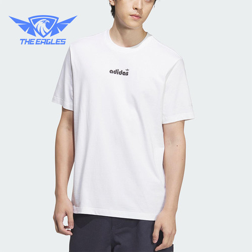 Adidas/阿迪达斯正品三叶草男士休闲圆领宽松经典透气短袖JX2635