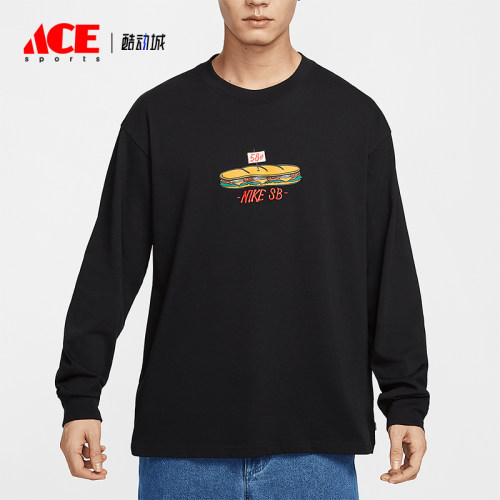 Nike/耐克正品25年春季男士圆领宽松休闲印花长袖HJ0807-010