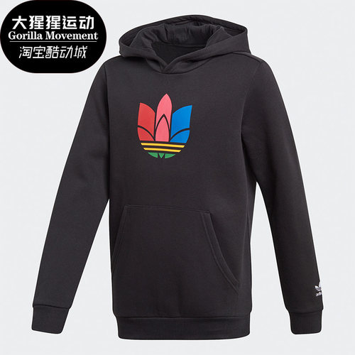 Adidas/阿迪达斯正品儿童套头衫三叶草休闲运动保暖卫衣GD2702