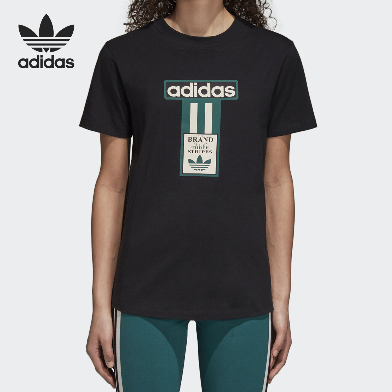 Adidas/阿迪达斯正品夏季三叶草女子运动休闲短袖T恤 DH4671,运动服/休闲服装,运动T恤,淘宝优惠券,粉丝福利购,淘宝优惠卷