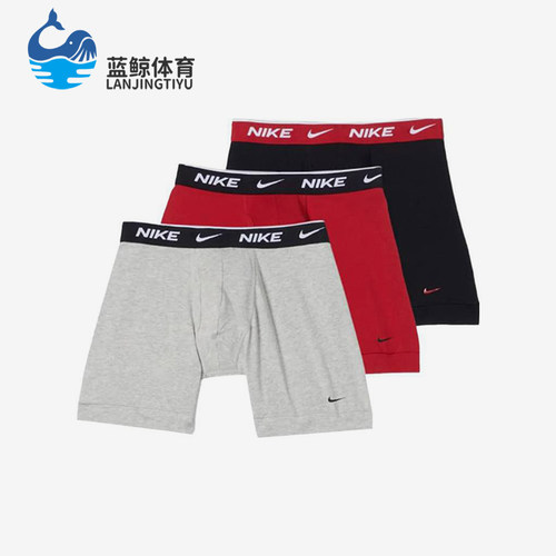 Nike/耐克正品时尚男士字母印花经典松紧腰平角内裤KE1107-012