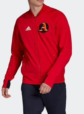 Adidas/阿迪达斯正品当季新款男子红色休闲夹克外套 FI4681