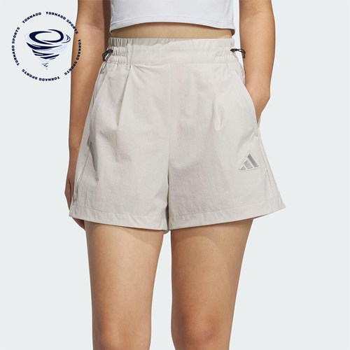 Adidas/阿迪达斯正品2025夏季女士经典梭织透气跑步短裤JM8827